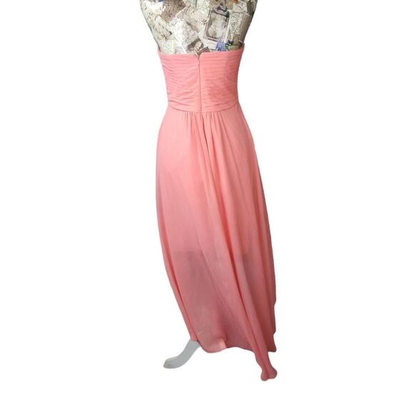 David's Bridal Strapless Hi Lo Chiffon Special Occasion Prom Dress sz 2 NEW! - Picture 6 of 12